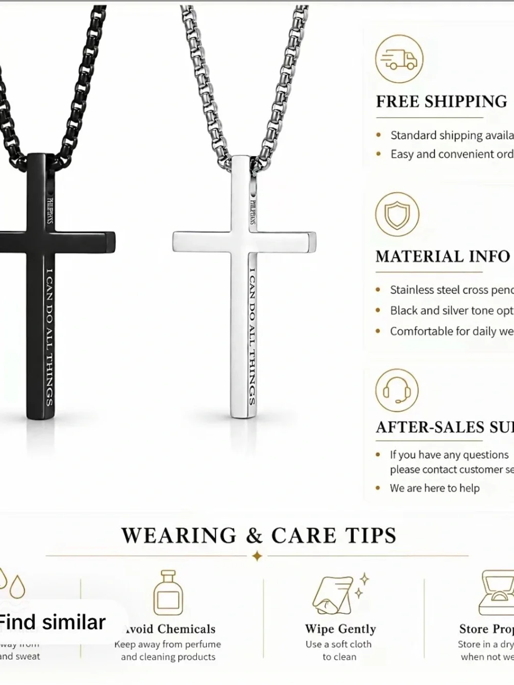 Silver Cross Necklace